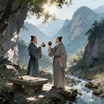 jimeng-2026-04-01-2067-李白应张叔明之邀，移居宁阳梧桐峪（石门山），知己相伴、诗酒相欢：日常唱和中，二人...