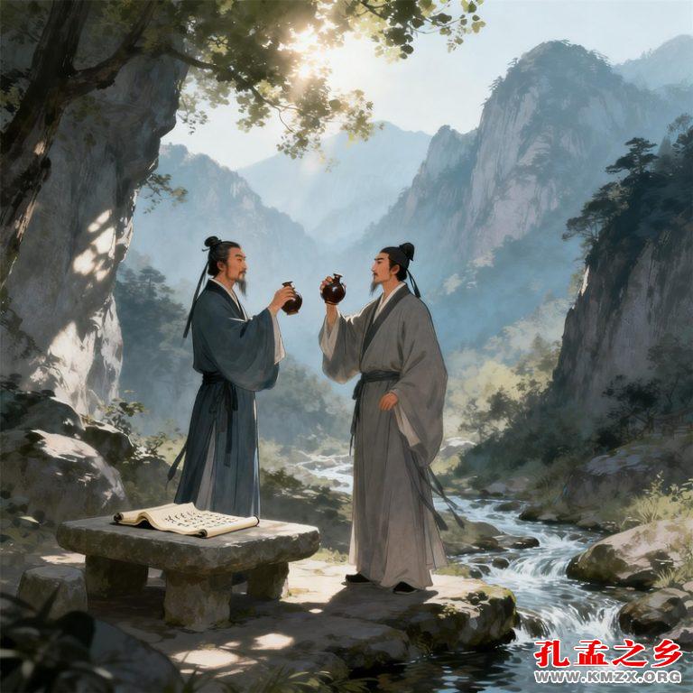 jimeng-2026-04-01-2067-李白应张叔明之邀，移居宁阳梧桐峪（石门山），知己相伴、诗酒相欢：日常唱和中，二人...