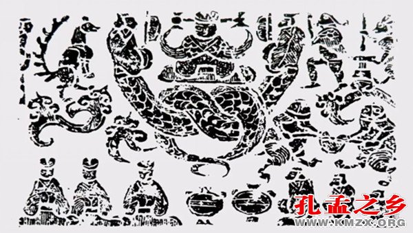 汉画伏羲女娲与西王母图