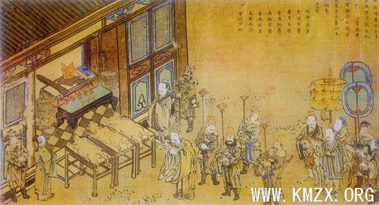 《汉高祀鲁》明成化年间彩绘