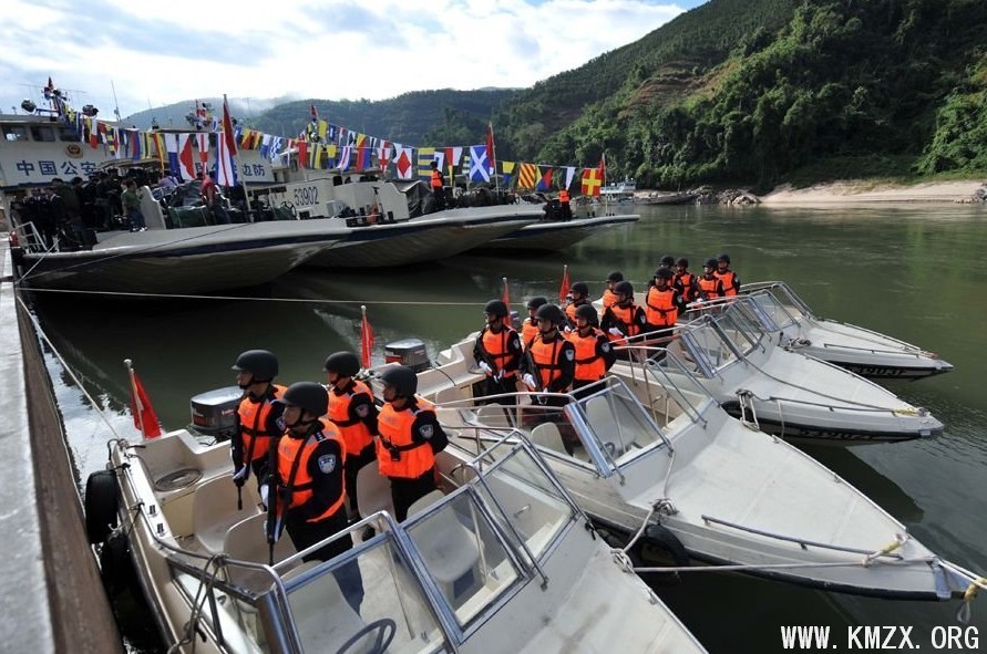 高清：中老缅泰湄公河联合巡逻执法行动启动