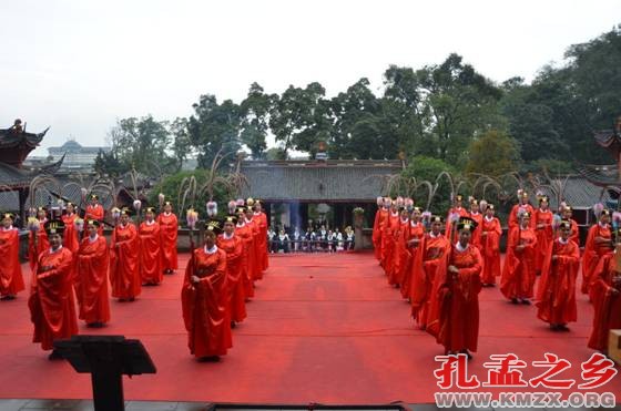 四川都江堰文庙举办2015秋季祭孔大典