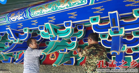 三孔古建筑彩绘保护维修工程全面推进