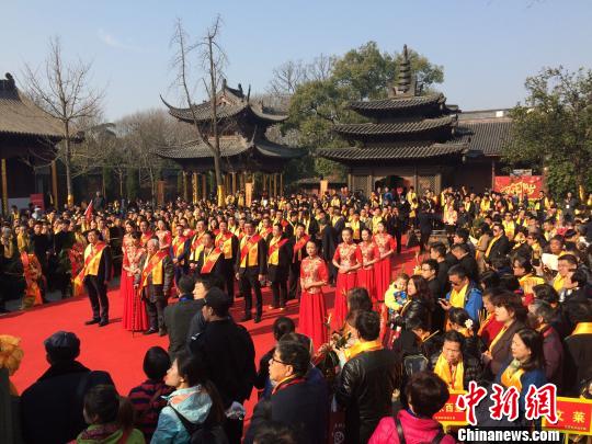 图为“丁酉元宵钱王祭”现场。　陈丽莎 摄